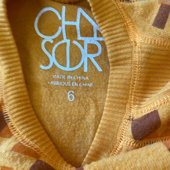 Chaser Boy’s Orange Geometric Graphic Sweatshirt Size 6 NWOT Pullover Top - Picture 3 of 4